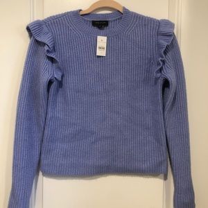 NWT Ann Taylor ruffle shoulder sweater
